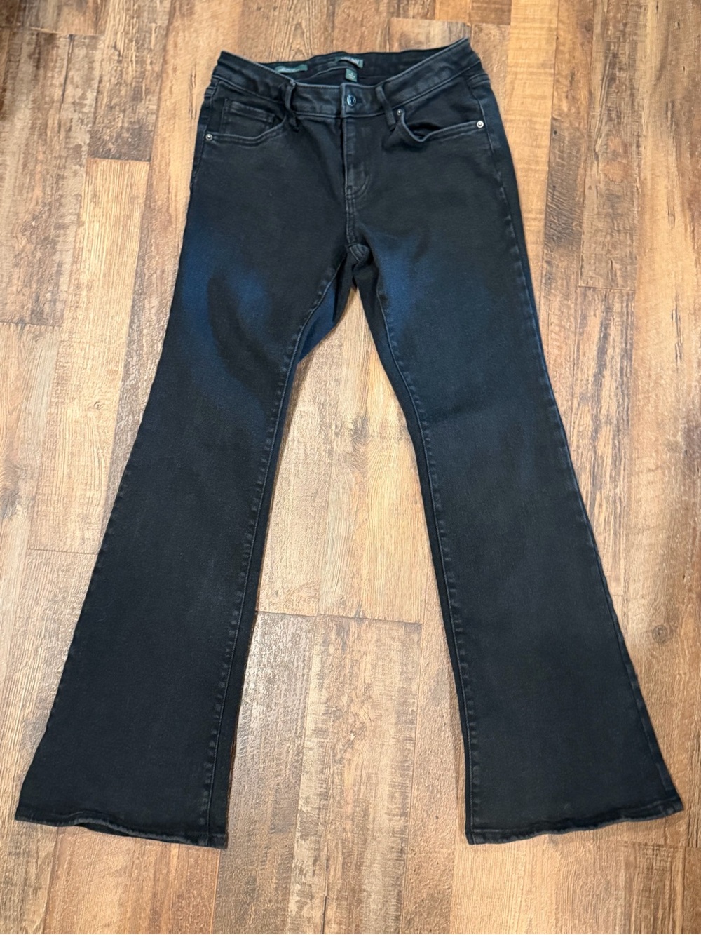 wild fable Cotton Black Low-Rise Boot Cut Jeans